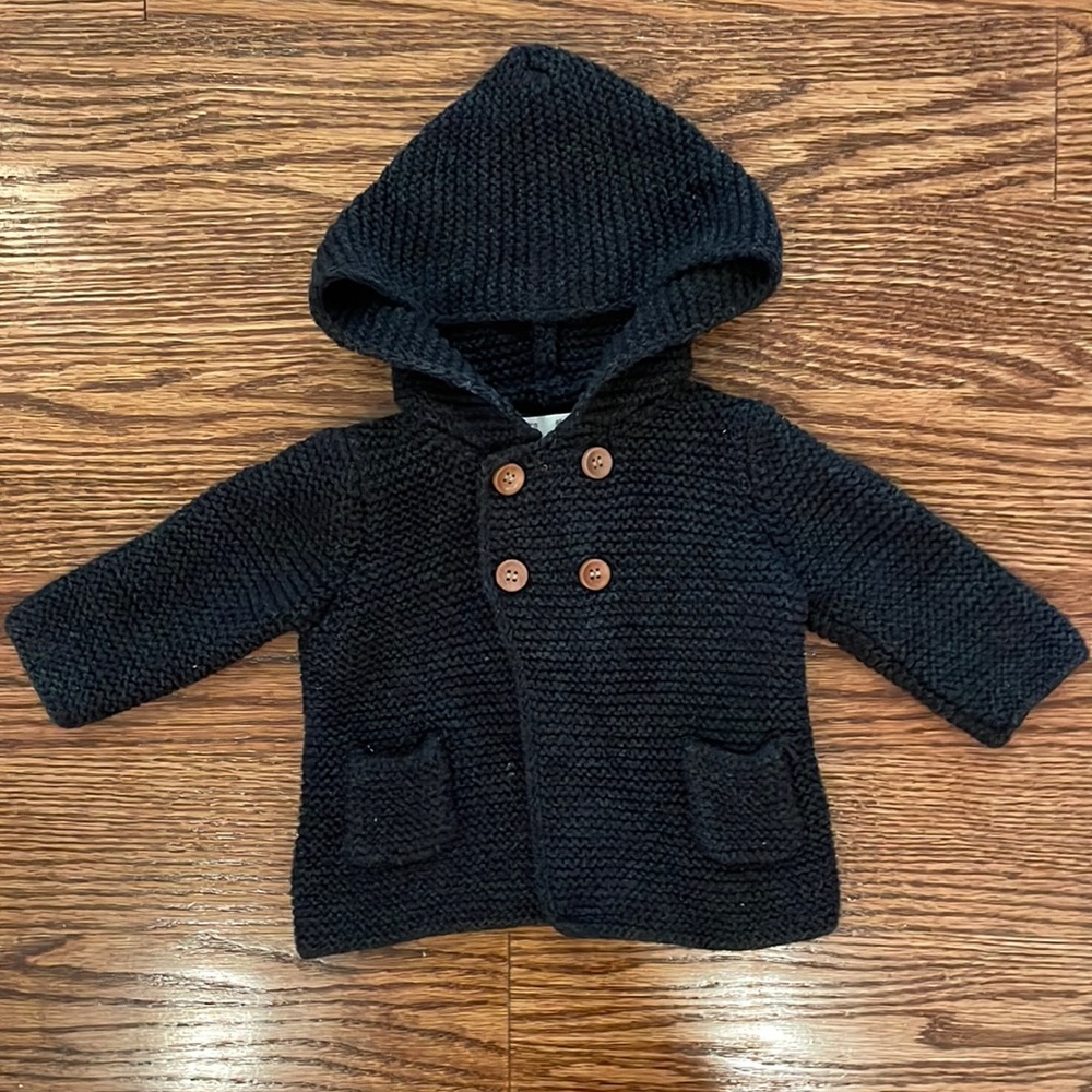 zara kids charcoal cardigan